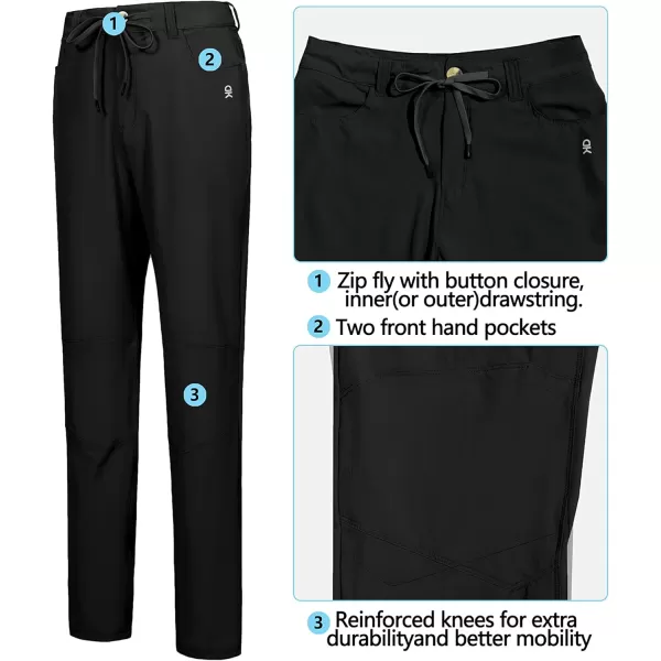 Little Donkey Andy Women's Quick Dry Lightweight Stretchy Hiking Golf Pants UPF 50+ Drawstring Pocket Anytime Pants