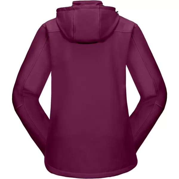 Little Donkey Andy Women’s Softshell Jacket, Ski Snowboarding Jacket with Removable Hood, Fleece Lined and Water Repellent