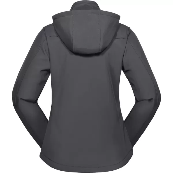 Little Donkey Andy Women’s Softshell Jacket, Ski Snowboarding Jacket with Removable Hood, Fleece Lined and Water Repellent