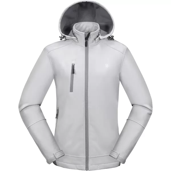 Little Donkey Andy Women’s Softshell Jacket, Ski Snowboarding Jacket with Removable Hood, Fleece Lined and Water Repellent