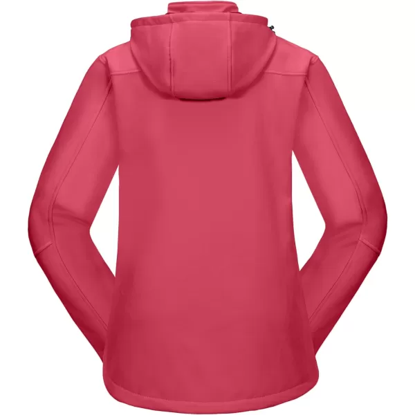 Little Donkey Andy Women’s Softshell Jacket, Ski Snowboarding Jacket with Removable Hood, Fleece Lined and Water Repellent