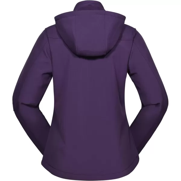 Little Donkey Andy Women’s Softshell Jacket, Ski Snowboarding Jacket with Removable Hood, Fleece Lined and Water Repellent