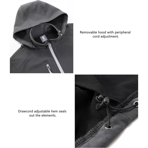 Little Donkey Andy Women’s Softshell Jacket, Ski Snowboarding Jacket with Removable Hood, Fleece Lined and Water Repellent