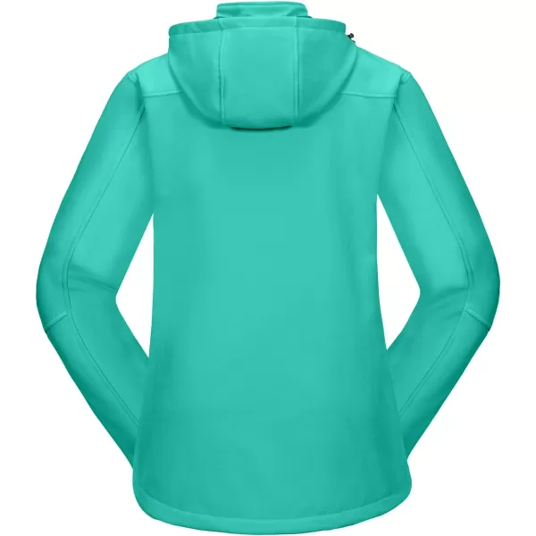 Little Donkey Andy Women’s Softshell Jacket, Ski Snowboarding Jacket with Removable Hood, Fleece Lined and Water Repellent