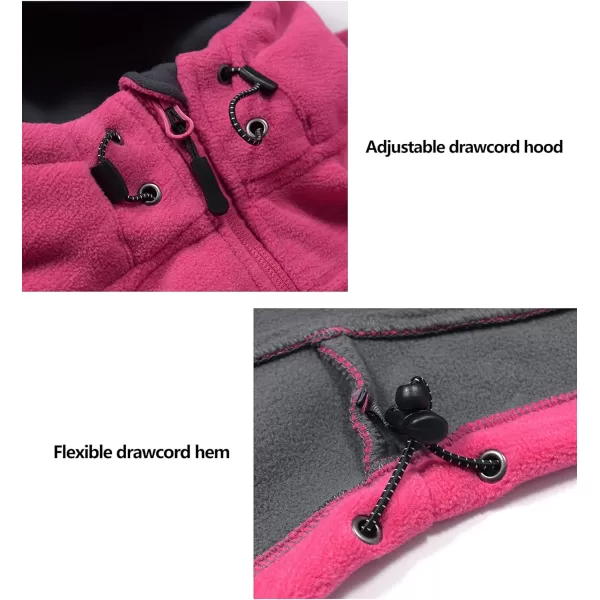 Little Donkey Andy Women's Thermal Polar Fleece Jackets for Hiking Travel Ski Midweight Warm Windproof Hooded Winter