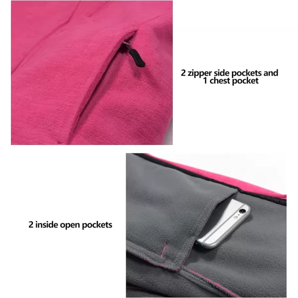 Little Donkey Andy Women's Thermal Polar Fleece Jackets for Hiking Travel Ski Midweight Warm Windproof Hooded Winter