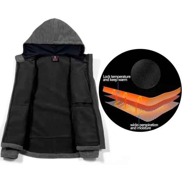 Little Donkey Andy Women's Thermal Polar Fleece Jackets for Hiking Travel Ski Midweight Warm Windproof Hooded Winter