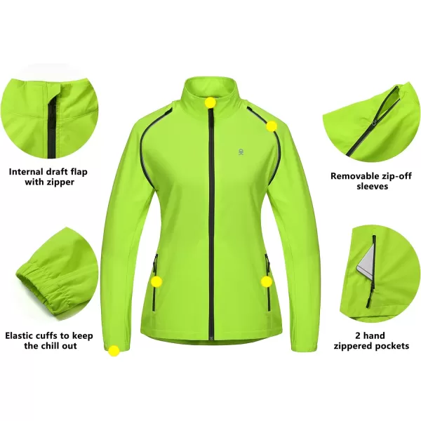 Little Donkey Andy Women's UPF 50+ Cycling Jacket Windbreaker with Removable Sleeves