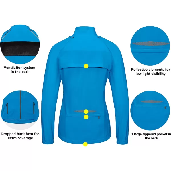 Little Donkey Andy Women's UPF 50+ Cycling Jacket Windbreaker with Removable Sleeves