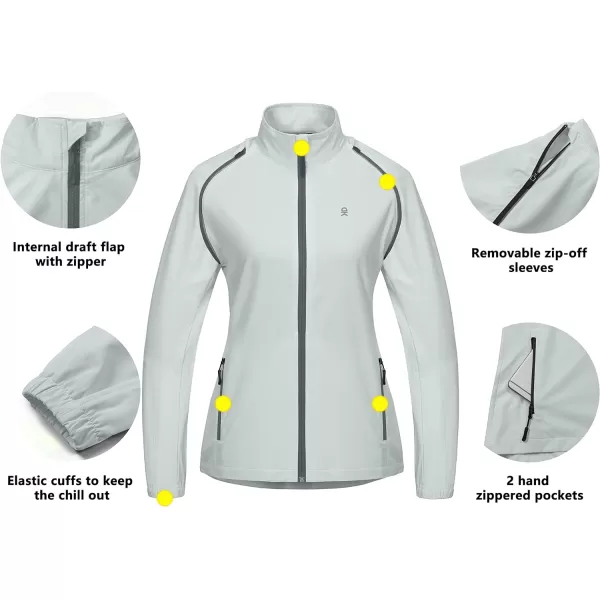 Little Donkey Andy Women's UPF 50+ Cycling Jacket Windbreaker with Removable Sleeves