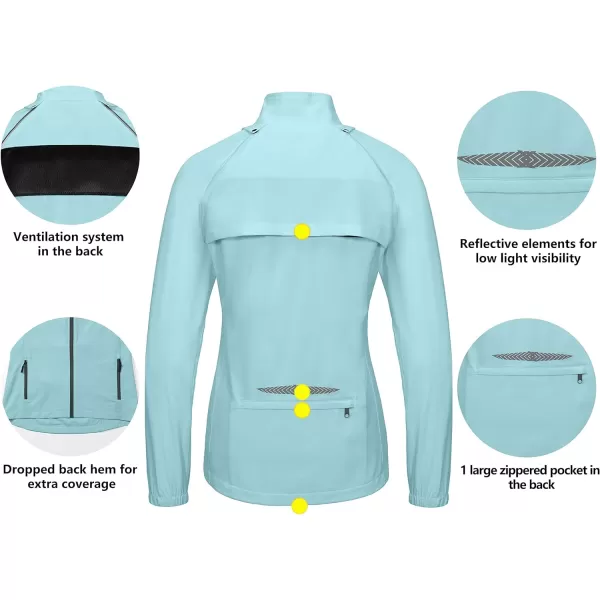 Little Donkey Andy Women's UPF 50+ Cycling Jacket Windbreaker with Removable Sleeves