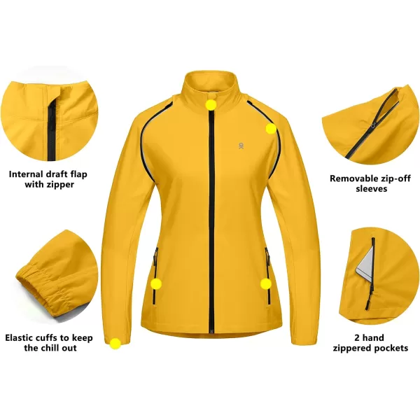 Little Donkey Andy Women's UPF 50+ Cycling Jacket Windbreaker with Removable Sleeves