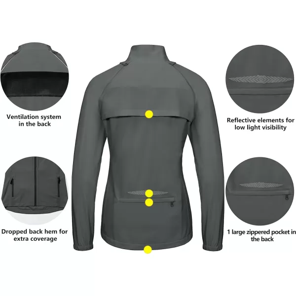 Little Donkey Andy Women's UPF 50+ Cycling Jacket Windbreaker with Removable Sleeves