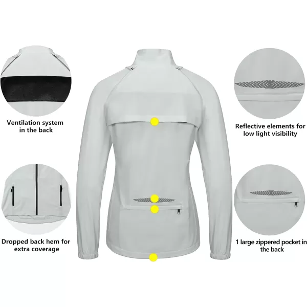 Little Donkey Andy Women's UPF 50+ Cycling Jacket Windbreaker with Removable Sleeves