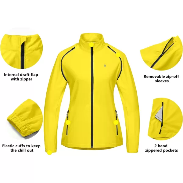 Little Donkey Andy Women's UPF 50+ Cycling Jacket Windbreaker with Removable Sleeves