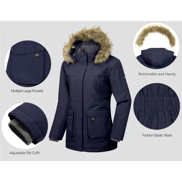 Little Donkey Andy Women's Waterproof Insulated parka Jacket Hooded Ski Coat Long Mountain Jacket