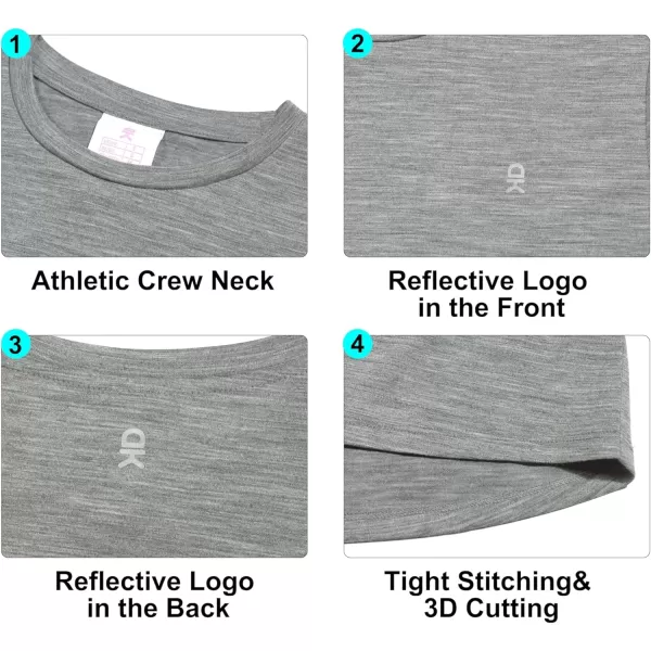 Little Donkey Andy Wool T-Shirt Women Wool Base Layer Women Short Sleeve Tee for Travel Hiking Running