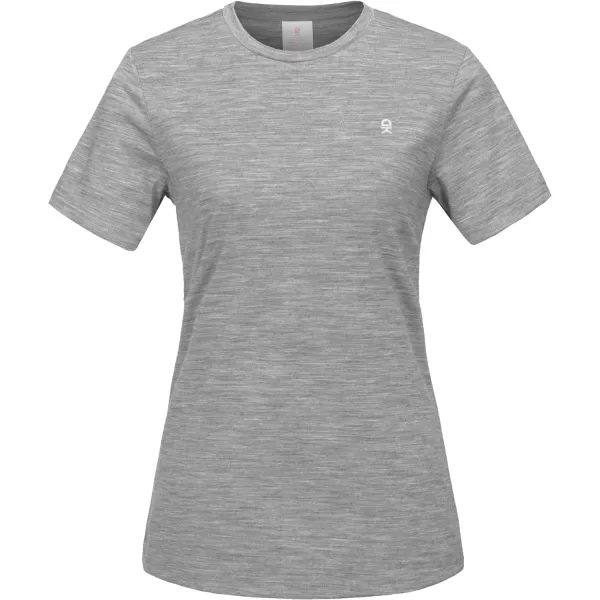 Little Donkey Andy Wool T-Shirt Women Wool Base Layer Women Short Sleeve Tee for Travel Hiking Running