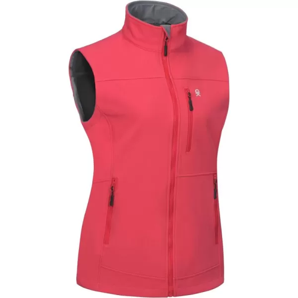Little Donkey Andy Lightweight Softshell Vest Women Outerwear with Fleece Lined Sleeveless Casual Windbreaker Jacket
