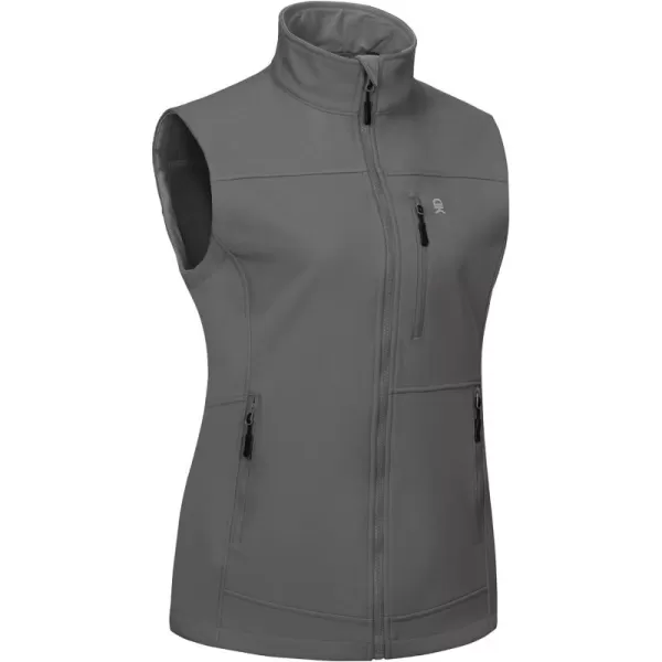 Little Donkey Andy Lightweight Softshell Vest Women Outerwear with Fleece Lined Sleeveless Casual Windbreaker Jacket