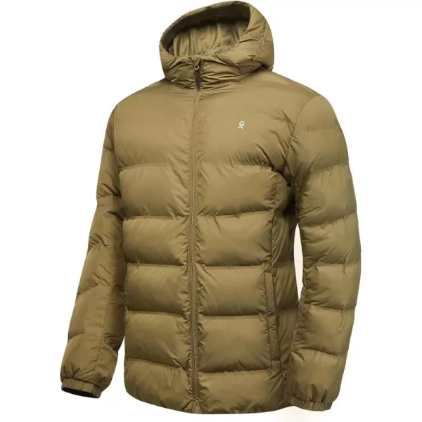 Little Donkey Andy Men's Puffer Jacket Lightweight Warm Winter Coat With 4 Pockets Full Zip Windproof Insulated Hooded Jacket