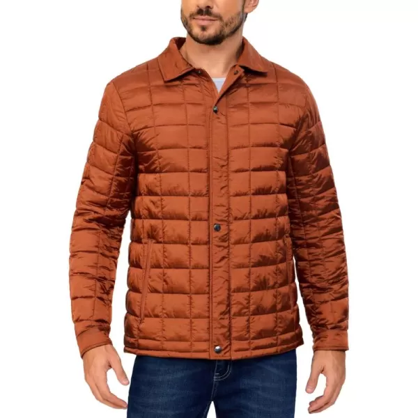 Little Donkey Andy Men's Puffer Jacket Lightweight Warm Winter Coat With 4 Pockets Full Zip Windproof Insulated Hooded Jacket