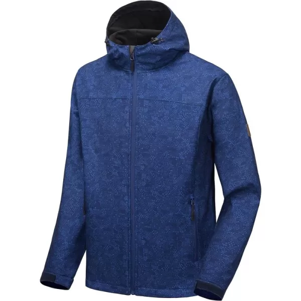 Little Donkey Andy Men’s Softshell Jacket with Removable Hood, Fleece Lined and Water Repellent