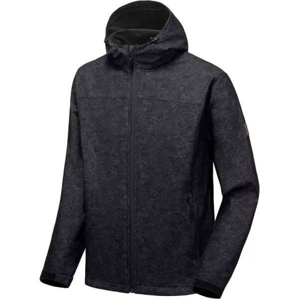 Little Donkey Andy Men’s Softshell Jacket with Removable Hood, Fleece Lined and Water Repellent