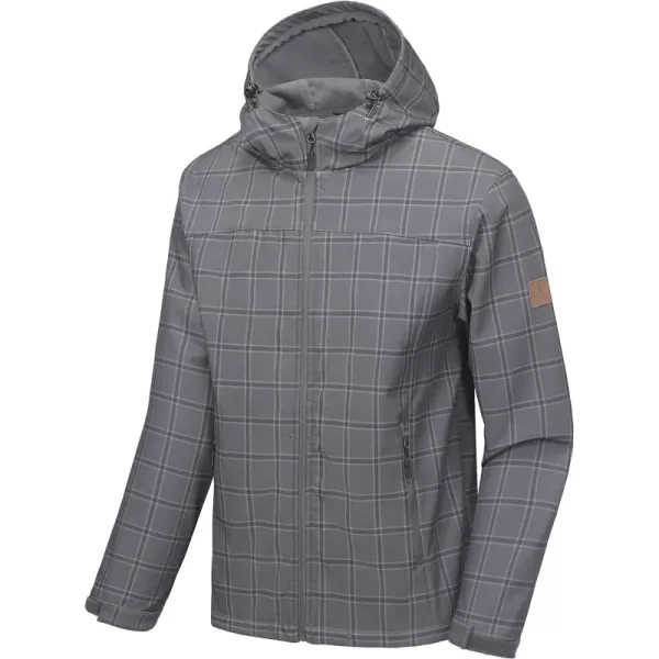 Little Donkey Andy Men’s Softshell Jacket with Removable Hood, Fleece Lined and Water Repellent