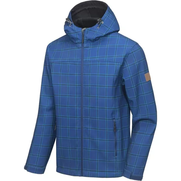 Little Donkey Andy Men’s Softshell Jacket with Removable Hood, Fleece Lined and Water Repellent
