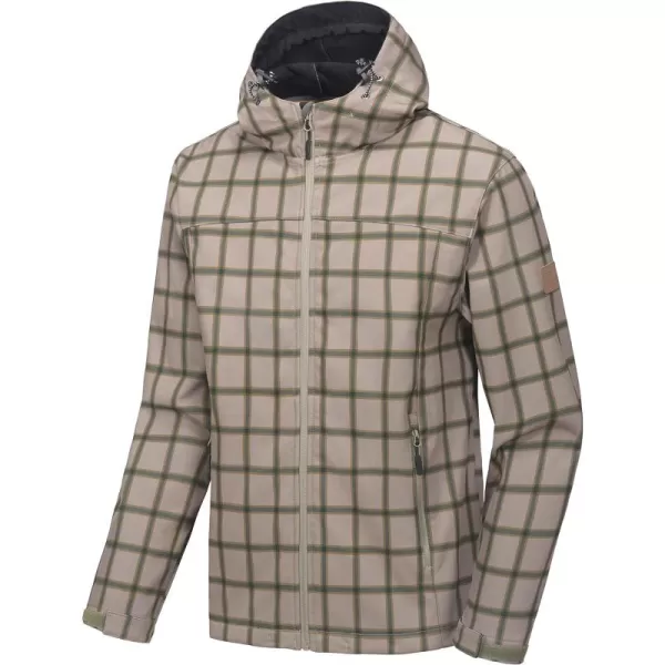 Little Donkey Andy Men’s Softshell Jacket with Removable Hood, Fleece Lined and Water Repellent