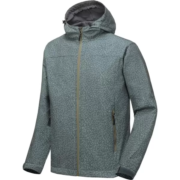 Little Donkey Andy Men’s Softshell Jacket with Removable Hood, Fleece Lined and Water Repellent