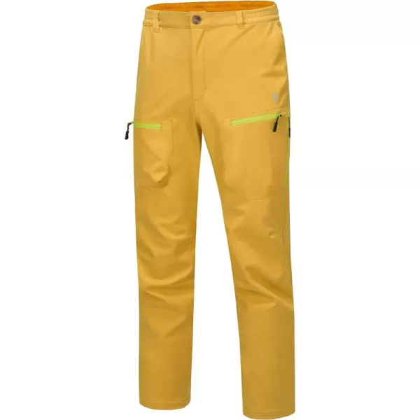 Little Donkey Andy Men's Windproof Fleece Lined Hiking Cargo Pants Water Repellent Softshell Ski Snow Pants