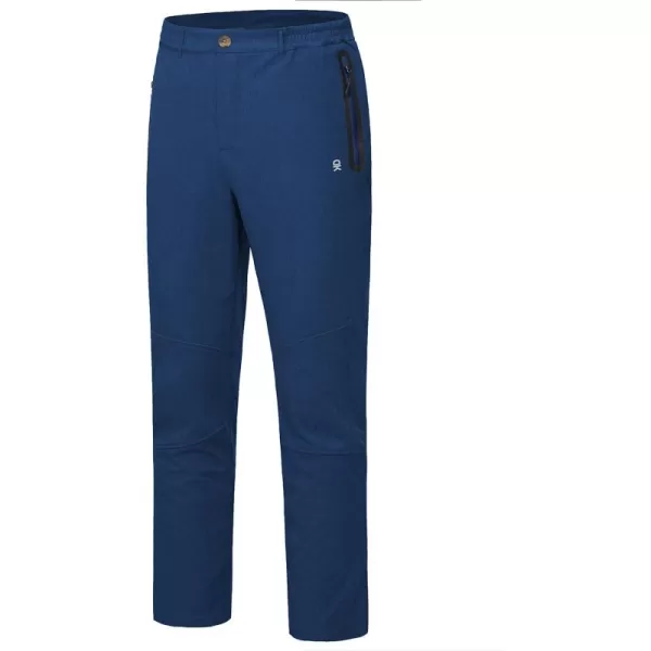 Little Donkey Andy Men's Windproof Fleece Lined Hiking Cargo Pants Water Repellent Softshell Ski Snow Pants