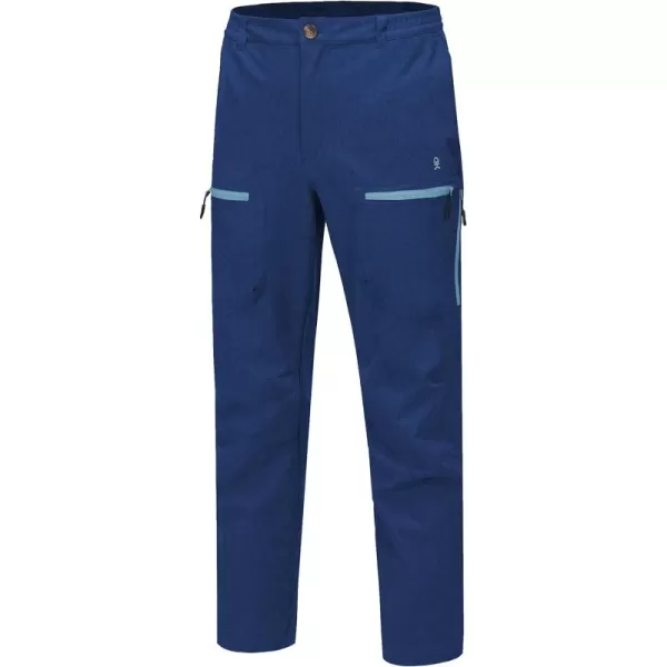 Little Donkey Andy Men's Windproof Fleece Lined Hiking Cargo Pants Water Repellent Softshell Ski Snow Pants