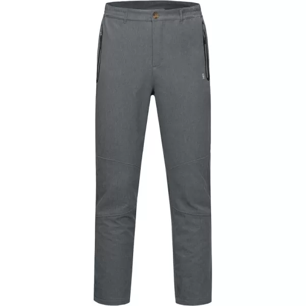 Little Donkey Andy Men's Windproof Fleece Lined Hiking Cargo Pants Water Repellent Softshell Ski Snow Pants