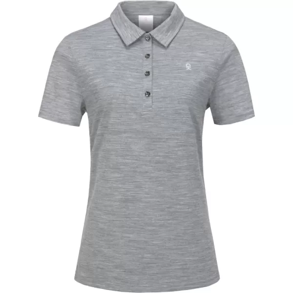 Little Donkey Andy Women's Golf Wool Polo Shirts Quick Dry T-Shirt Short Sleeve 4-Button Collared Sport Lightweight Tops