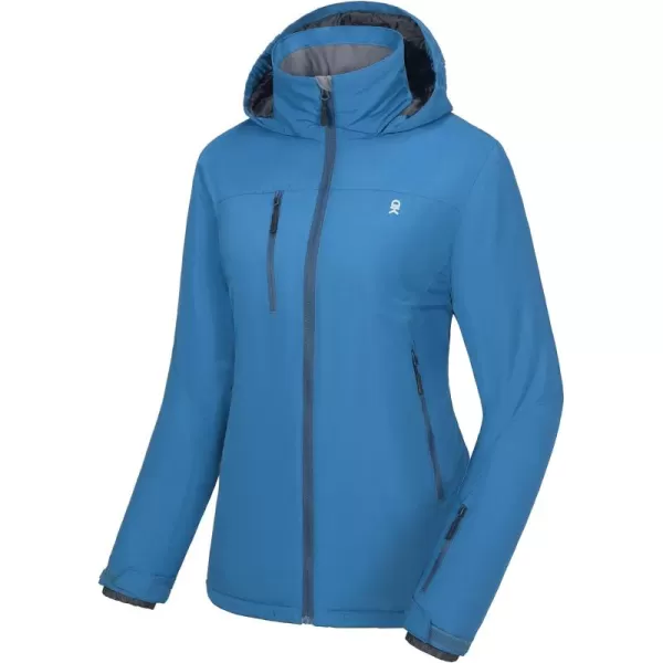 Little Donkey Andy Women's Insulated Jacket with Hood, Windproof Winter Ski Hiking Jacket, Lightweight and Water-Repellent