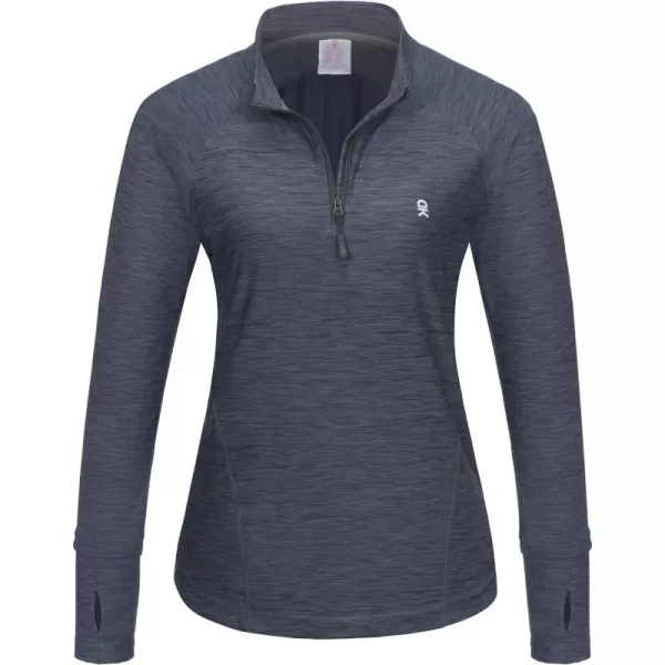 Little Donkey Andy Women's Lightweight Quarter Zip Pullover, UPF 50 Long Sleeve Athletic Shirts for Running Golf Workout