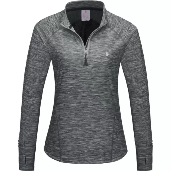 Little Donkey Andy Women's Lightweight Quarter Zip Pullover, UPF 50 Long Sleeve Athletic Shirts for Running Golf Workout