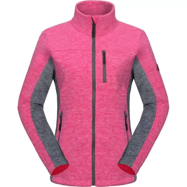 Little Donkey Andy Women's Lightweight Recycled Polar Fleece Hiking Jacket Full Zip Thermal Ski Travel Outerwear