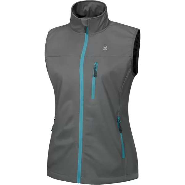 Little Donkey Andy Women's Lightweight Softshell Vest, Windproof Sleeveless Jacket for Runing, Hiking, Cycling, Golf