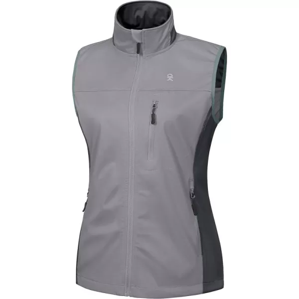 Little Donkey Andy Women's Lightweight Softshell Vest, Windproof Sleeveless Jacket for Runing, Hiking, Cycling, Golf