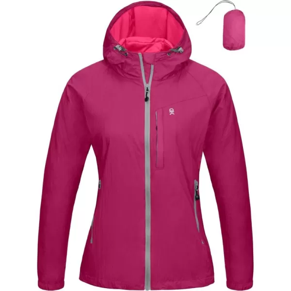Little Donkey Andy Women's Packable Lightweight Hooded Jacket Windproof Windbreaker with Recycled Insulation