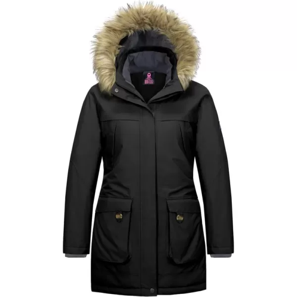 Little Donkey Andy Women's Waterproof Insulated parka Jacket Hooded Ski Coat Long Mountain Jacket