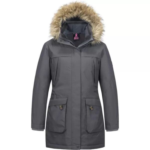 Little Donkey Andy Women's Waterproof Insulated parka Jacket Hooded Ski Coat Long Mountain Jacket