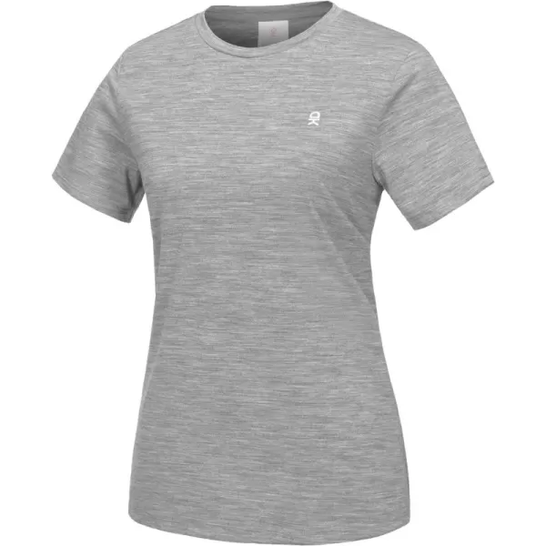Little Donkey Andy Wool T-Shirt Women Wool Base Layer Women Short Sleeve Tee for Travel Hiking Running