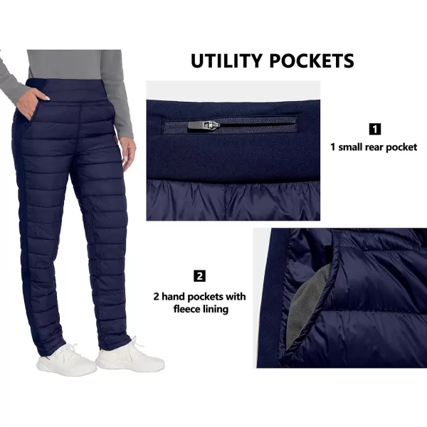 Little Donkey Andy Down Pants for Women Lightweight Puffy Sweat Pants High Waist Puffer Sweatpants Quilted Snow Ski Trousers