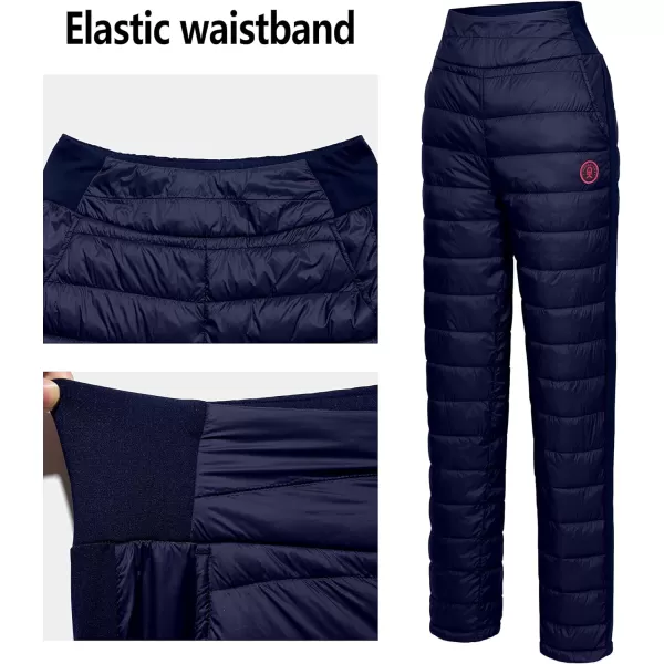 Little Donkey Andy Down Pants for Women Lightweight Puffy Sweat Pants High Waist Puffer Sweatpants Quilted Snow Ski Trousers