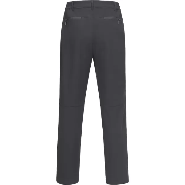 Little Donkey Andy Men's Fleece Lined Snow Ski Pants with Zipper Pockets, Softshell Warm Outdoor Cargo Pants
